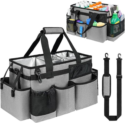 Cleaning Caddy Bag, Large Cleaning Supplies Organizer by Jaffzora