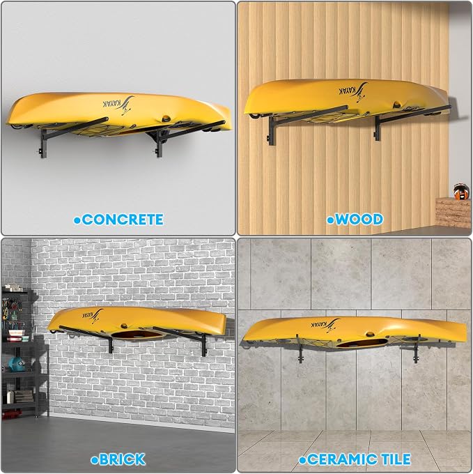 Kayak Storage Rack Heavy Duty, Adjustable Wall Mount Hanger - Image 4
