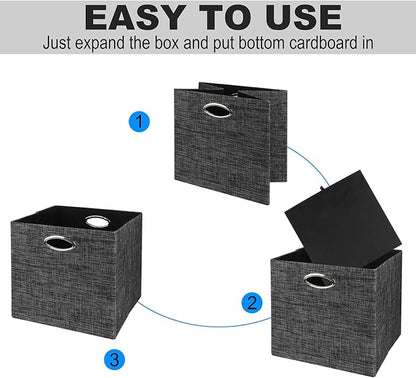 Posprica Storage Cubes, 12×12 Storage Bins, Foldable Storage Baskets Fabric - Image 4