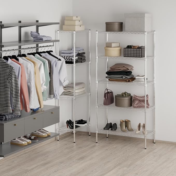 18" Deep x 36" Wide x 74" Height Wire Shelving Kit | 5-Tier | NSF Commercial - Image 7