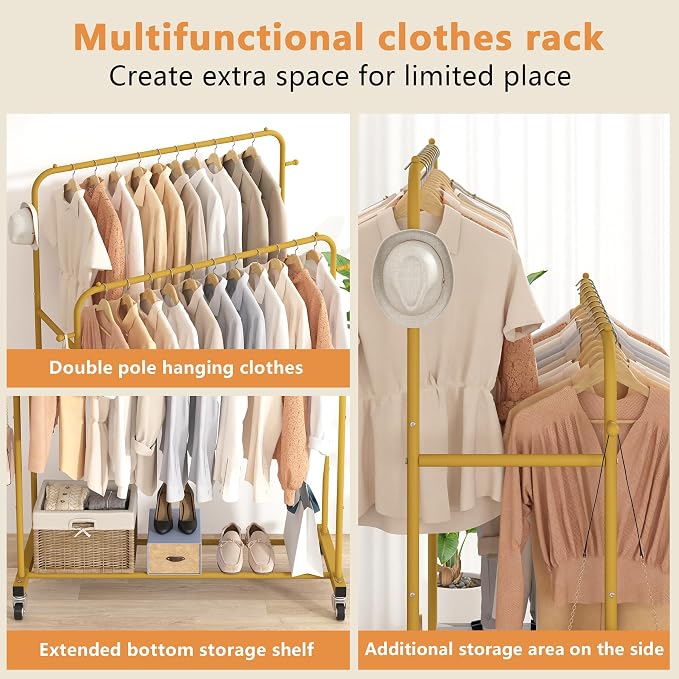 Laiensia Double Rods Garment Rack - Image 8