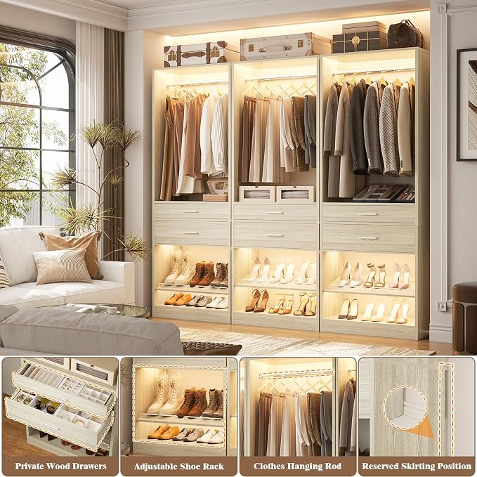Unikito 25” W x 80'' H Closet System Organizer - Image 3