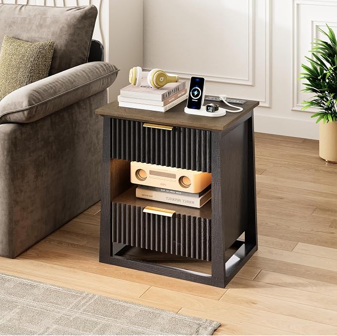 HIFYOBRO Fluted Nightstands - Image 8