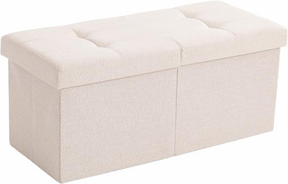 Storage Ottoman Bench Foldable Seat Footrest End of Bed Ottoman - Image 8