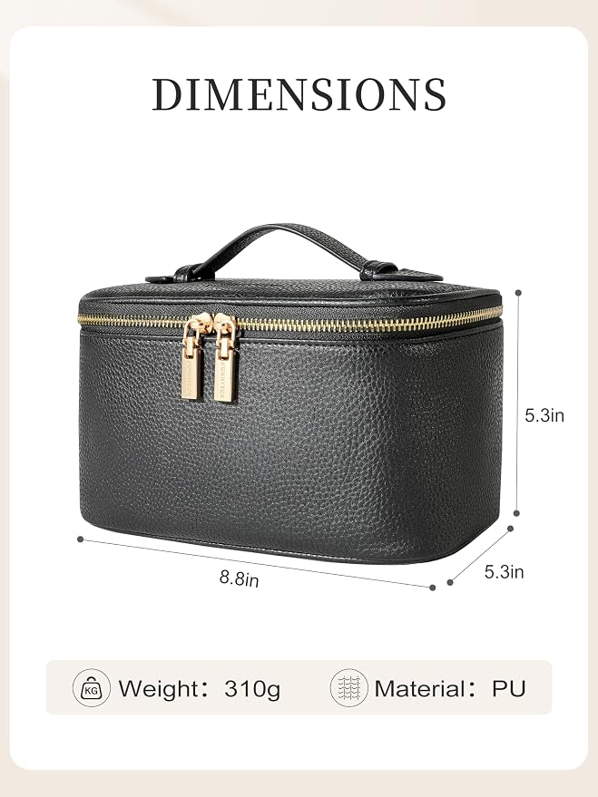 Cosmetic Bag, ROWNYEON Makeup Bag, Portable Makeup Train Case, Travel Toiletry - Image 5