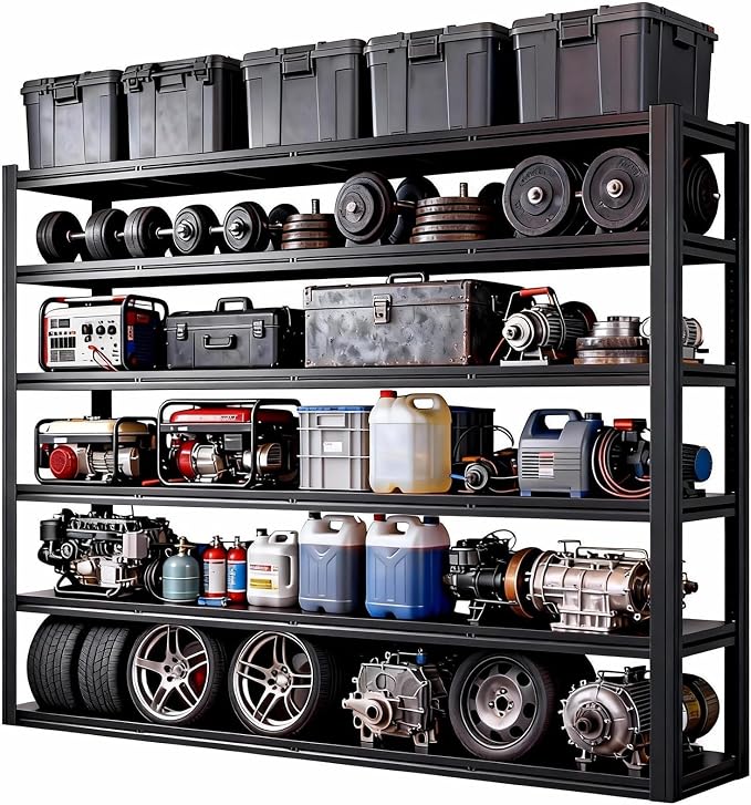 Heavy Duty Storage Shelves Unit, Adjustable Metal Garage Shelving, 4200LBS by Unknown
