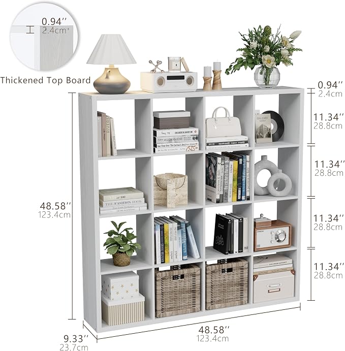 VDNEND Cube Storage Organizer Bookcase, Decorative 11 inch Open Back Cubical - Image 2