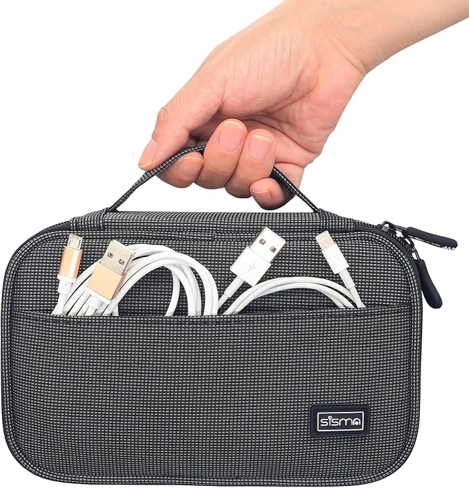 sisma Travel Electronics Organizer Small Carrying Case - Image 8