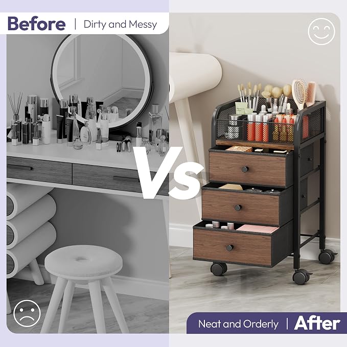 SWTYMIKI Rolling Makeup Organizer Cart - Image 9