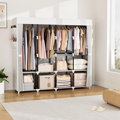 VTRIN Portable Closet for Hanging Clothes 67 Inch Wide Large Capacity Portable - Image 8