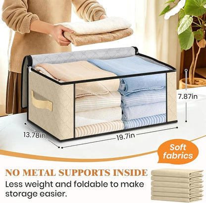 Fab totes 35L Closet Organizers and Storage, Foldable Under Bed Storage - Image 2