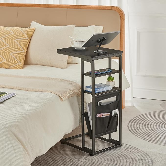 C Shaped End Table 28" 3-Tier C Table - Image 2