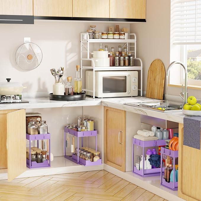 Simple Trending Under Sink Organizer 2 Pack, Sink Pull-Out Sliding Storage - Image 6