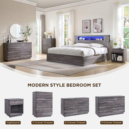 ACCOHOHO Modern 5 Drawer Dresser - Image 3