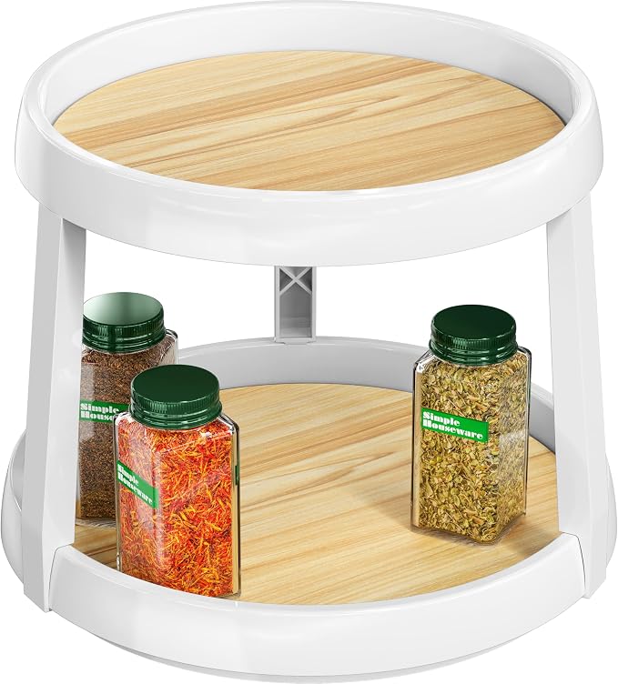 Simple Houseware 2-Tier Lazy Susan Spice Organizer, 10-Inch Diameter by SimpleHouseware