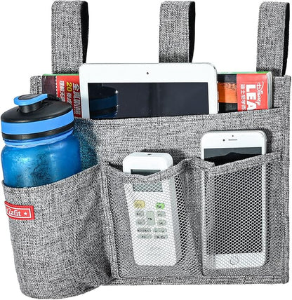 Linen Bedside Caddy, Bedside Storage Organizer by ZAFIT
