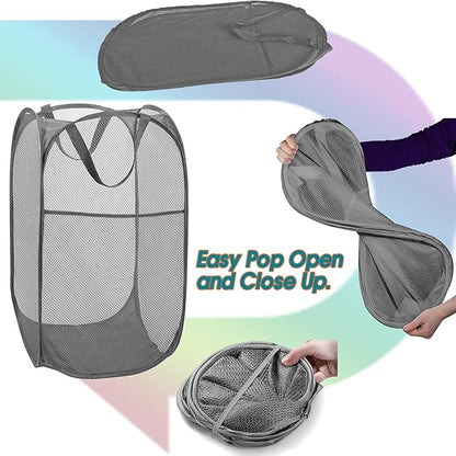 Deluxe Strong Mesh Pop up Laundry Hamper Basket - Image 6