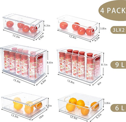 MANO Fridge Drawer Pull Out Stackable Bins - Image 4