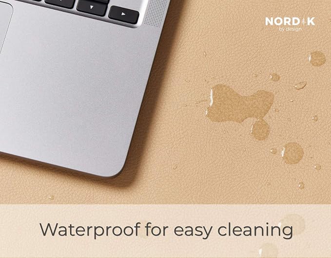 Nordik Leather Desk Mat Cable Organiser Premium Extended Mouse Mat - Image 5