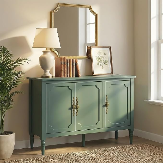 RoyalCraft Buffet Cabinet with 3 Doors, Mid-Century Modern Sideboard with - Image 8