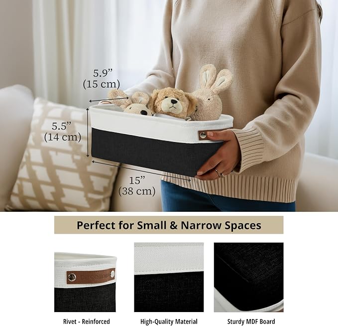 DECOMOMO Narrow Storage Bins Small Baskets - Image 3