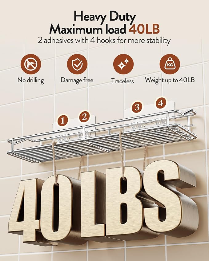Orimade Bathroom Shelf Organizer Shower Caddy Storage Kitchen Rack - Image 4