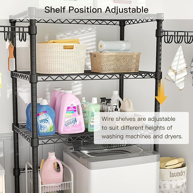 Ulif U8 Laundry Room Storage Organizer, Over The Washer and Dryer Storage - Image 4