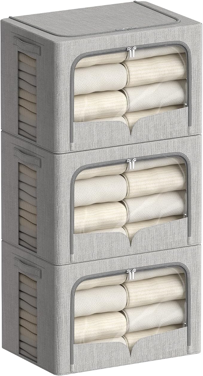 FHSQX 3 Pack Clothes Storage Bins by FHSQX