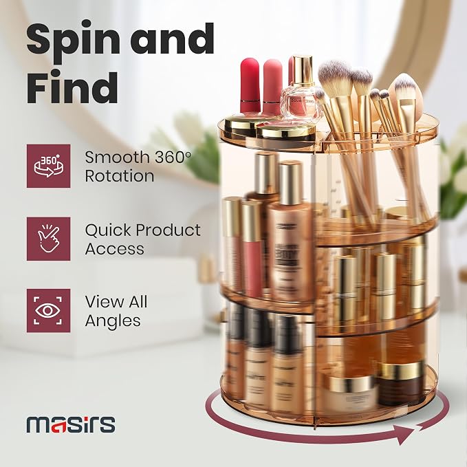 Masirs 360 Rotating Makeup Organizer - Image 4