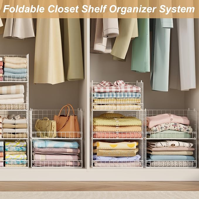 Huxitocan 6-Tier Stackable Closet Organizers and Storage Basket - Image 8