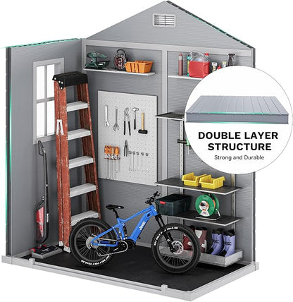 DWVO 6X4FT Resin Storage Shed - Image 6