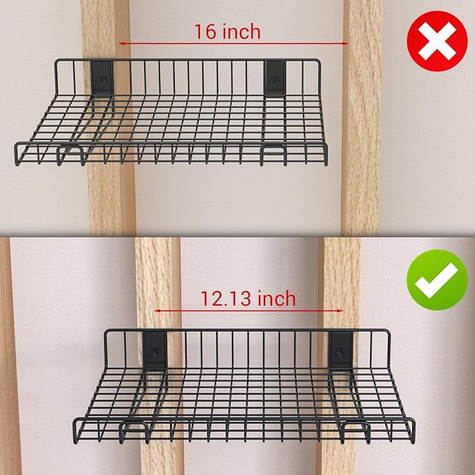 2 Pack Garage Wall Shelf, Wall Mounted Storage Shelves, Heavy Duty Metal Shelves - Image 7