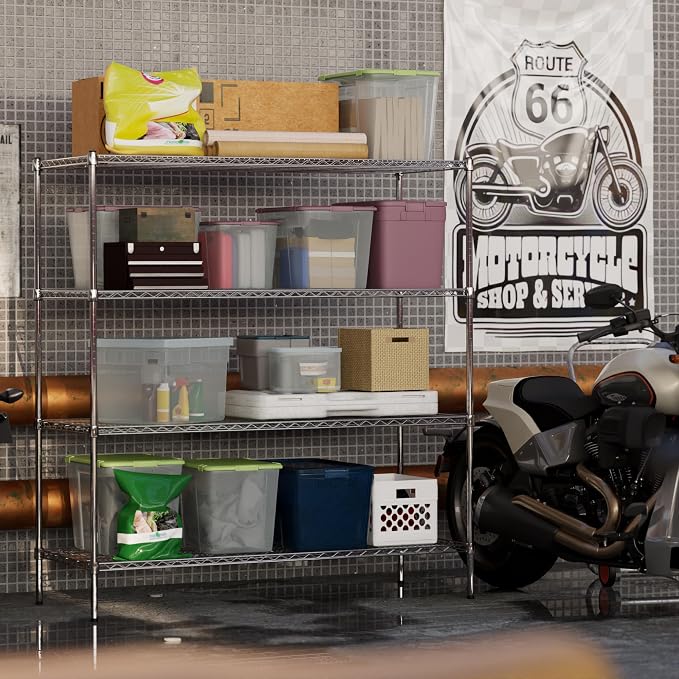 24" Deep x 60" Wide x 64" Height Wire Shelving Kit | 4-Tier | NSF Commercial - Image 6