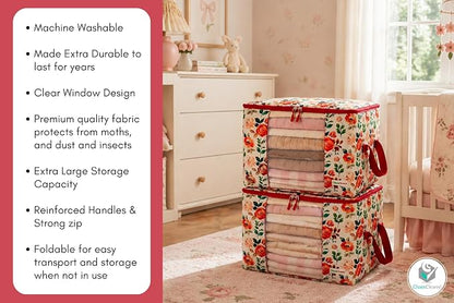 Chaos Cleared Canvas Storage Bags Designer Organizer 2 Pack – Seasonal Storage - Image 6