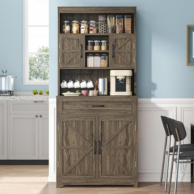 Saudism 70 Inch Farmhouse Storage Cabinet - Image 3