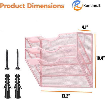 Kuntine.B Wall File Organizer Office Hanging Magazine Holder Wall File Organizer - Image 2