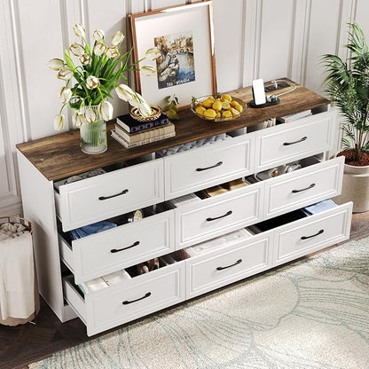 Fameill Dresser for Bedroom, 9 Drawer Wide Dresser Organizer by Fameill
