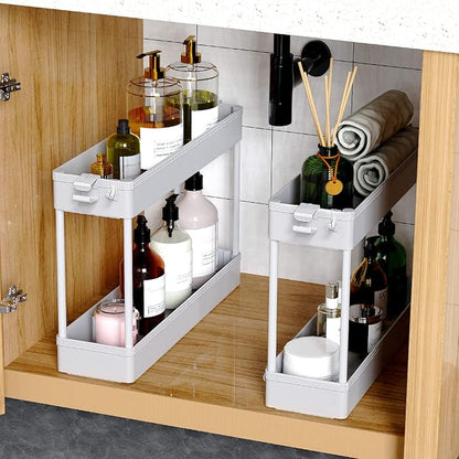 SPACEKEEPER Slim Rolling Storage Cart 4 Tier Bathroom Organizer Mobile Shelving - Image 3