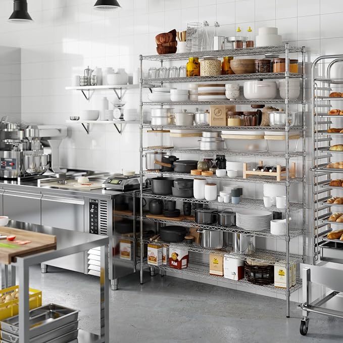 14" Deep x 60" Wide x 86" Height Wire Shelving Kit | 10-Tier | NSF Commercial - Image 7