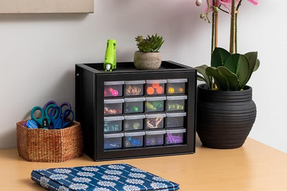 IRIS USA 16-Drawer Small Drawer Organizer, Garage Desk Storage, Stackable - Image 5