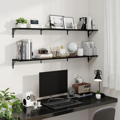 Fun Memories 55 Inch Floating Shelves, Long Floating Shelves Wall-Mounted - Image 2
