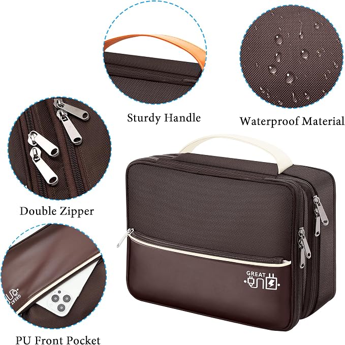 CILLA Electronic Organizer Travel Case, Travel Cord Organizer Case Portable - Image 3