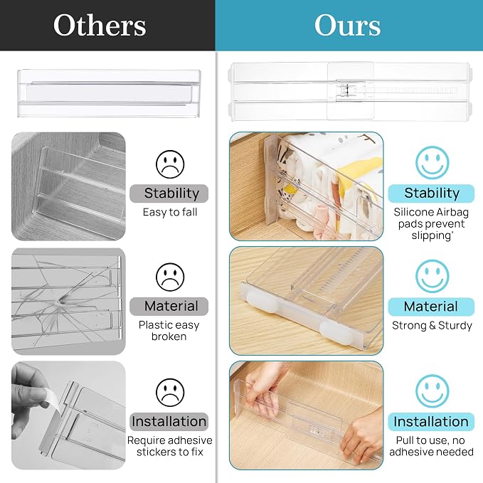 Vtopmart 4 Pack Drawer Dividers - Image 8