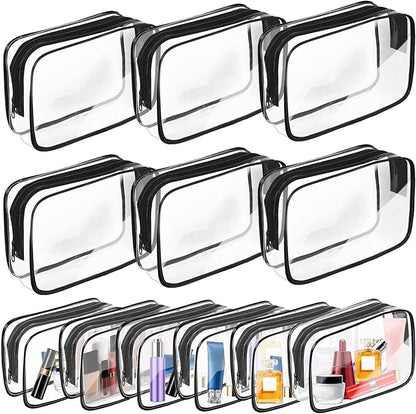 AURUZA Clear Makeup Bag, Portable Travel Toiletry Bags by AURUZA