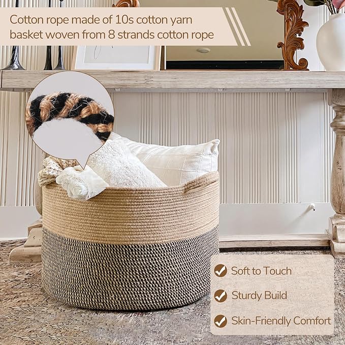 INDRESSME Extra Large Woven Baskets - Image 3