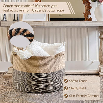 INDRESSME Extra Large Woven Baskets - Image 3
