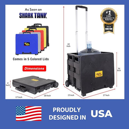 dbest products Quik Cart Collapsible Rolling Crate on Wheels - Image 4