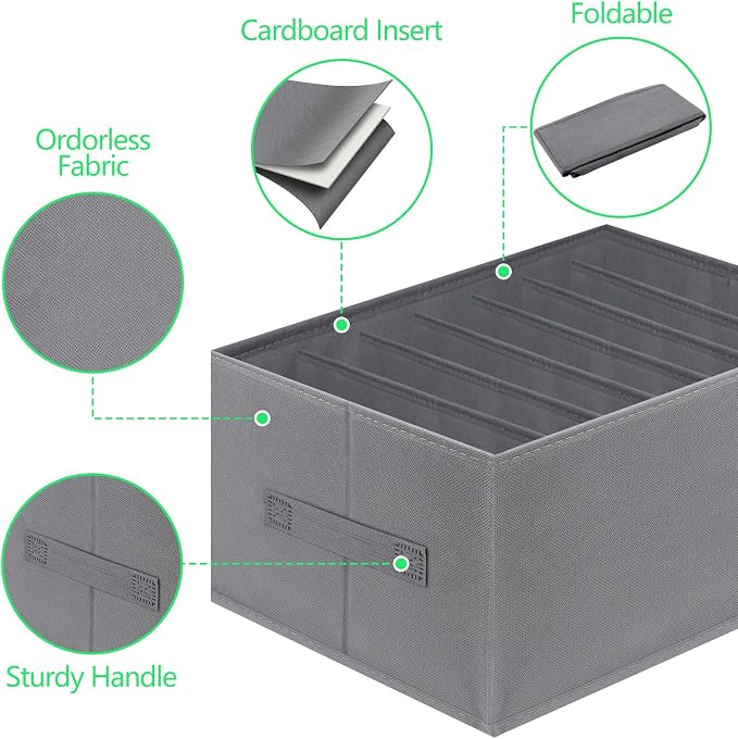 Jeans Organizer for Closet, Foldable Wardrobe Clothes Organizer - Image 5