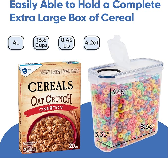 Cereal Containers Storage Set Large, Airtight Food Storage Containers - Image 2