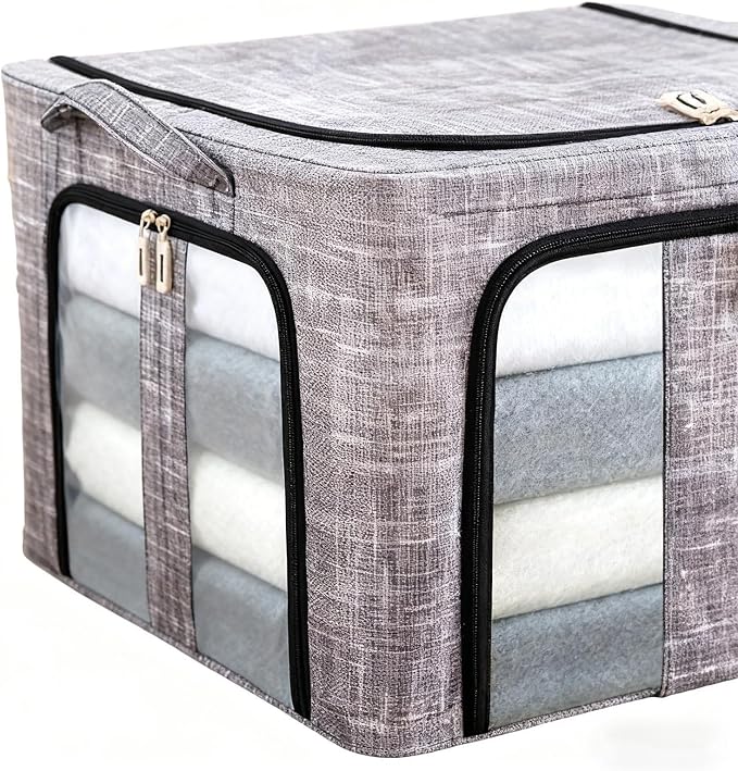 Clothes Organizer | with Clear Window Bag | Large Clothes Storage Bins with Lids - Image 7